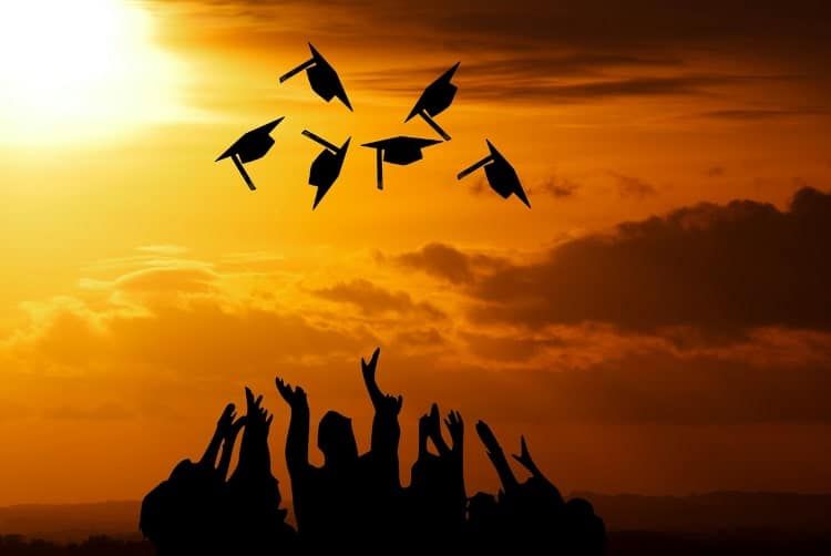 Graduates Throwing Hats in the Air; Now They Are Choosing a Career After High School